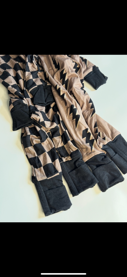 Charcoal Checkers Bamboo Toddler Set -DS