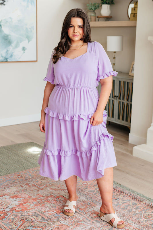 In My Carefree Era Tiered Ruffled Dress-DS